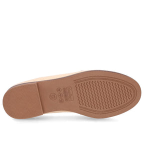 Mocassim Laranja Claro Couro Salto Bloco