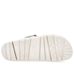 Slide Birken Branca Couro Fivela