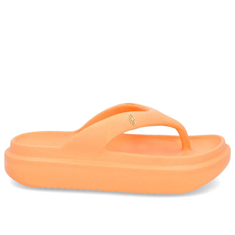 Chinelo Laranja Poofy Plataforma Eva