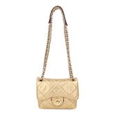 Bolsa Tiracolo Couro Ouro Light Corrente