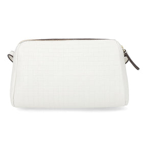 Bolsa Tiracolo Couro Branca Textura
